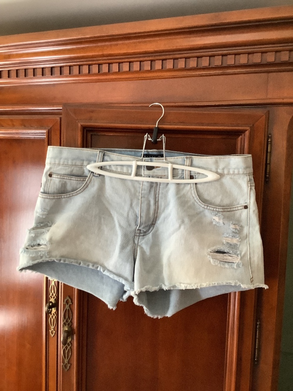 Rusty distressed denim shorts size 31